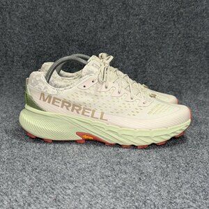 Merrell Agility Peak 5 Trail Running Shoes Women's 10 Oyster Athletic Run Hiking